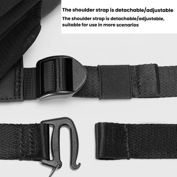 Cwatcun D198 Small Expandable Single Shoulder Camera Bag Waterproof Multi-Function Camera Bag(Black) by Cwatcun