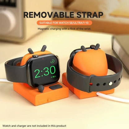 For Apple Watch Desktop Stand Silicone Base, Without Charger(Orange) by bashfashion