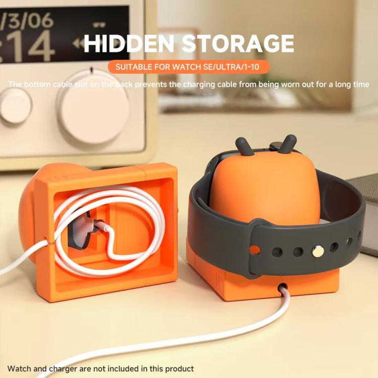 For Apple Watch Desktop Stand Silicone Base, Without Charger(Light Gray) by bashfashion