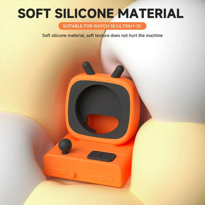 For Apple Watch Desktop Stand Silicone Base, Without Charger(Orange) by bashfashion