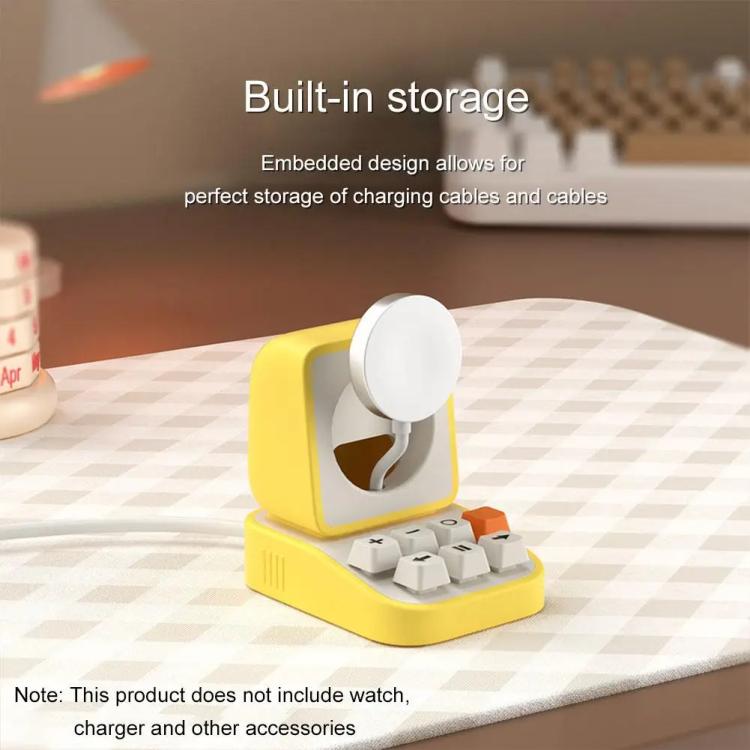 For Apple Watch Typewriter Style Stand Wireless Charging Silicone Base(Purple) by bashfashion