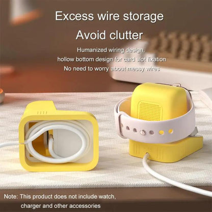 For Apple Watch Typewriter Style Stand Wireless Charging Silicone Base(Gray) by bashfashion