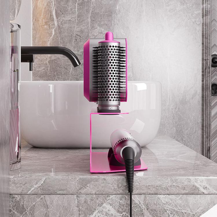 For Dyson Curling Irons Punch-free Storage Hair Dryer Storage Racks(Pink) by bashfashion