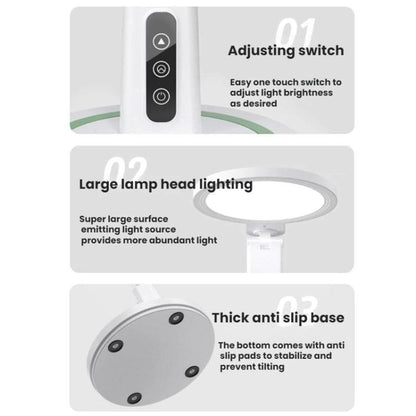 LED Desk Lamp Children Study Reading Eye-Protecting Bedside Light, Specification: Plug-in by bashfashion