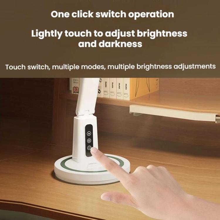 LED Desk Lamp Children Study Reading Eye-Protecting Bedside Light, Specification: Rechargeable by bashfashion