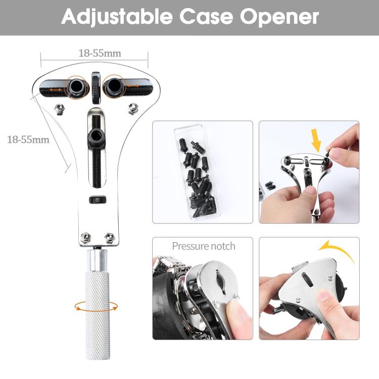 168pcs /Set Watch Repair Battery Replacement Tool Kit(TZ1-042) by bashfashion