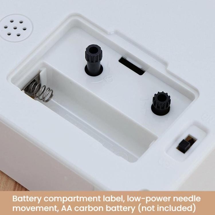 Bo Sheng GH222 Weekly Alarm Clock Square Quartz Desk Clock Scanning Silent Pointer Clock(Pink) by Bo Sheng