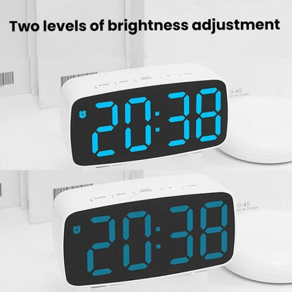 LED Electronic Alarm Clock Bedside Vibrator Clock, Color: Black Shell White Light by bashfashion