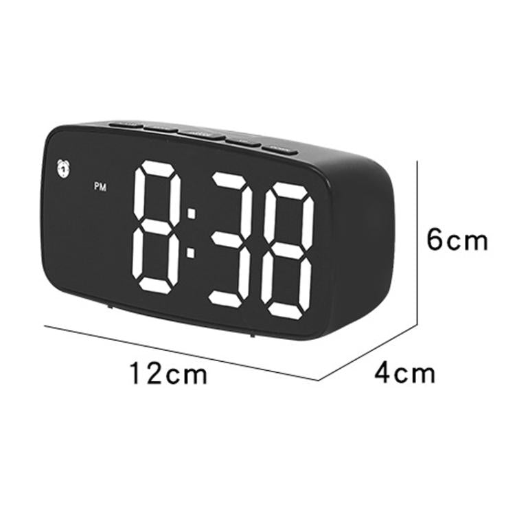 LED Electronic Alarm Clock Bedside Vibrator Clock, Color: Black Shell White Light by bashfashion