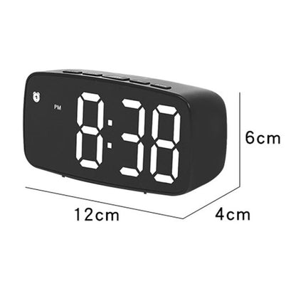 LED Electronic Alarm Clock Bedside Vibrator Clock, Color: White Shell Green Light by bashfashion