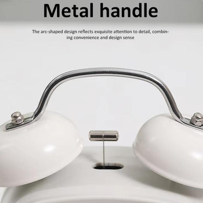 Loud Metal Powerful Ringing Clock LED Multifunction Clock, Color: Black Shell Red Light by bashfashion