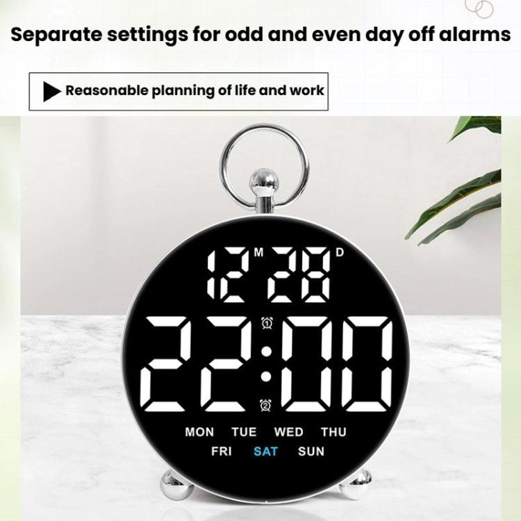LED Multi-Function Digital Clock Student Desktop Digital Timepiece Plug-in Alarm Clock(Green) by bashfashion