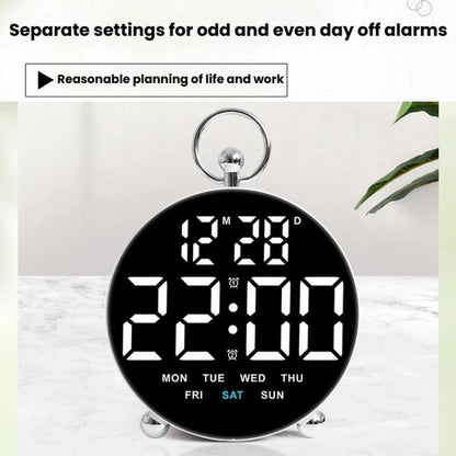 LED Multi-Function Digital Clock Student Desktop Digital Timepiece Plug-in Alarm Clock(Green) by bashfashion