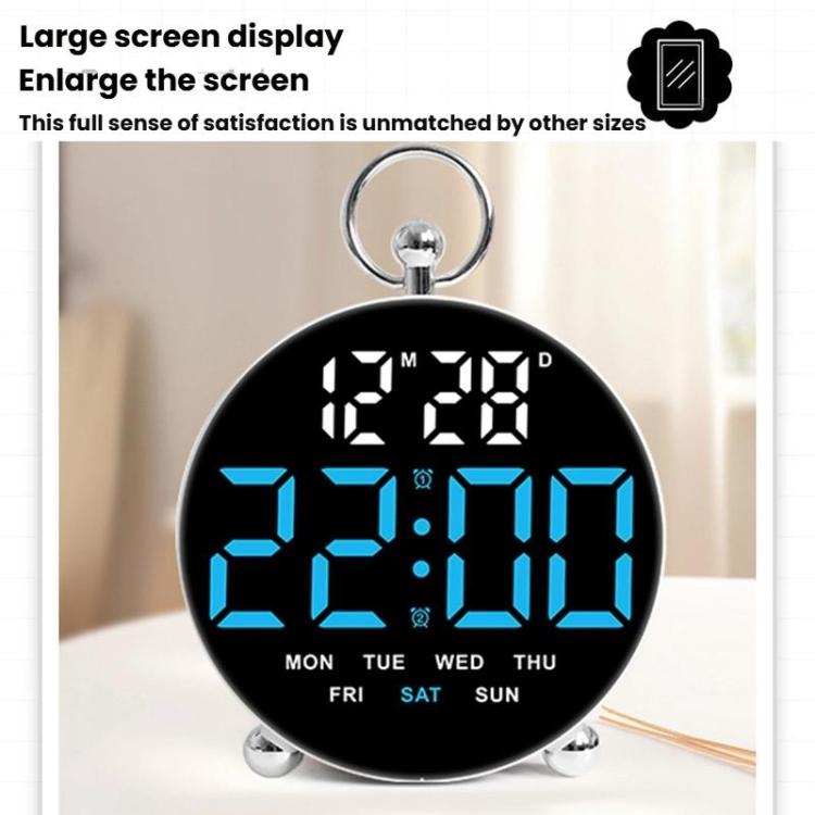 LED Multi-Function Digital Clock Student Desktop Digital Timepiece Plug-in Alarm Clock(Green) by bashfashion