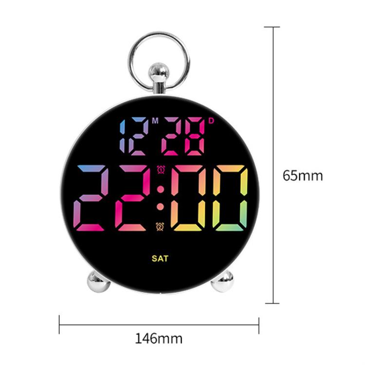LED Multi-Function Digital Clock Student Desktop Digital Timepiece Plug-in Alarm Clock(Green) by bashfashion