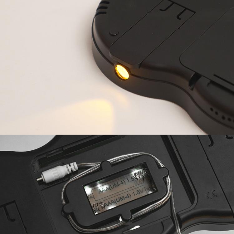 Living Room Digital Wall Clock LED Electronic Clock With Light Multi-Function Remote Control Alarm Clock(Green Light) by bashfashion