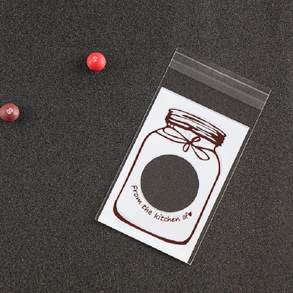 100 PCS / Set Cute Colorful Bottle Pattern Wedding Birthday Cookies Candy Gift Packaging Bag(White) by bashfashion