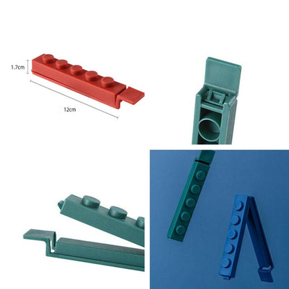 4 PCS/Set Building Block Food Seal Clip Seal Kitchen Fresh Clip Snack Plastic Bag Clip Stick by bashfashion