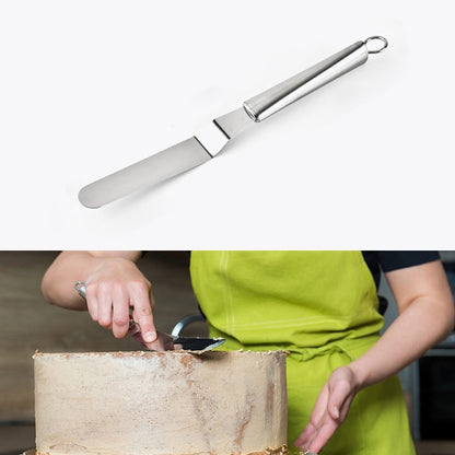 Stainless Steel Cream Spatula Stainless Steel Bell Knife Cake Spatula Baking Scraper Baking Tools(6-Inch Curved Knife) by bashfashion