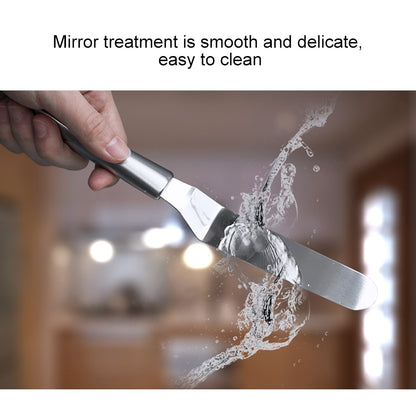 Stainless Steel Cream Spatula Stainless Steel Bell Knife Cake Spatula Baking Scraper Baking Tools(6-Inch Curved Knife) by bashfashion