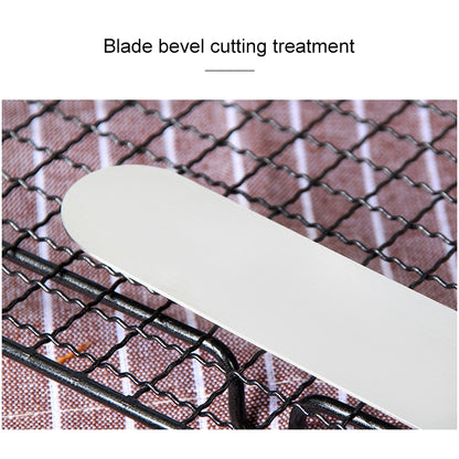 Stainless Steel Cream Spatula Stainless Steel Bell Knife Cake Spatula Baking Scraper Baking Tools(12-Inch Curved Knife) by bashfashion