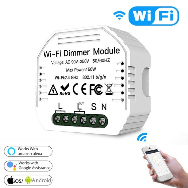 Concealed Wifi Smart Switch Dimmer Switch And Traditional Switch Dual Control Smart Switch by bashfashion