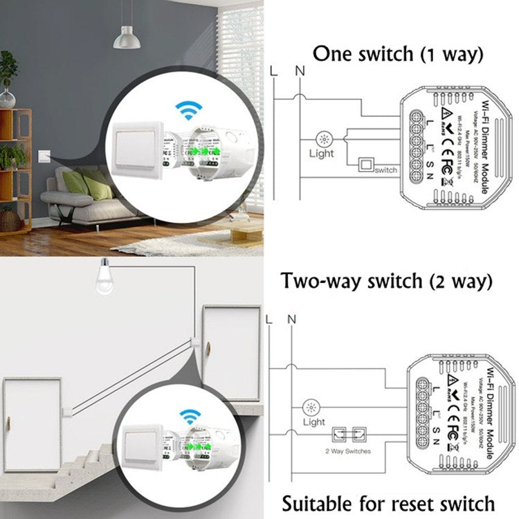 Concealed Wifi Smart Switch Dimmer Switch And Traditional Switch Dual Control Smart Switch by bashfashion