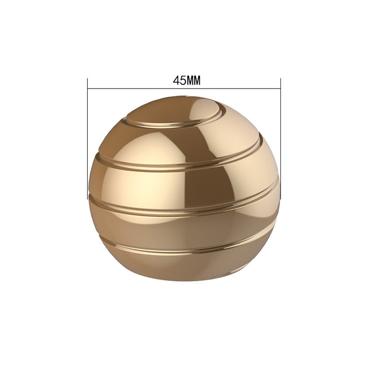 Fully Disassembled Rotating Tabletop Ball Decompression Gyroscope Tabletop Toy, Specification:Diameter 45mm(Gold) by bashfashion