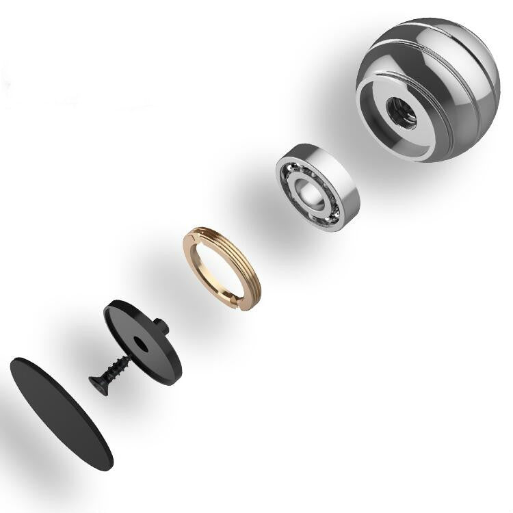 Fully Disassembled Rotating Tabletop Ball Decompression Gyroscope Tabletop Toy, Specification:Diameter 45mm(Gold) by bashfashion