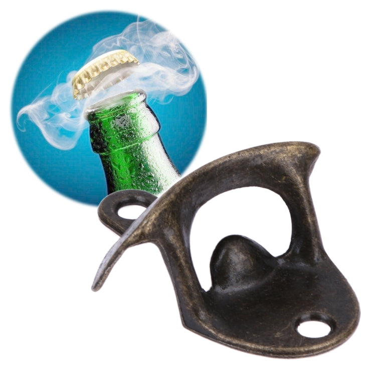 2 PCS Vintage Bottle Opener Wall Mounted Wine Beer Opener(Antique Bronze) by bashfashion