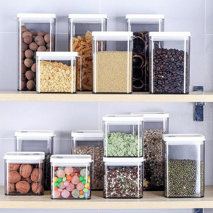 Household Coarse Grain Transparent Sealed Jar Food Grade Storage Jar Dried Fruit Snack Storage Jar with Lid, Capacity:700ml by bashfashion