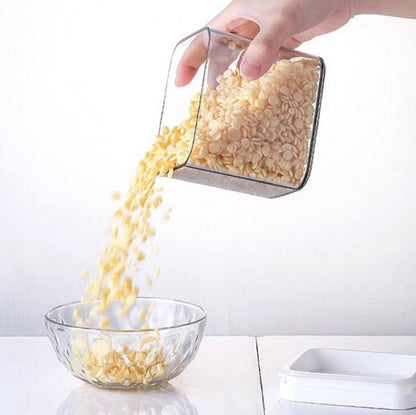 Household Coarse Grain Transparent Sealed Jar Food Grade Storage Jar Dried Fruit Snack Storage Jar with Lid, Capacity:700ml by bashfashion