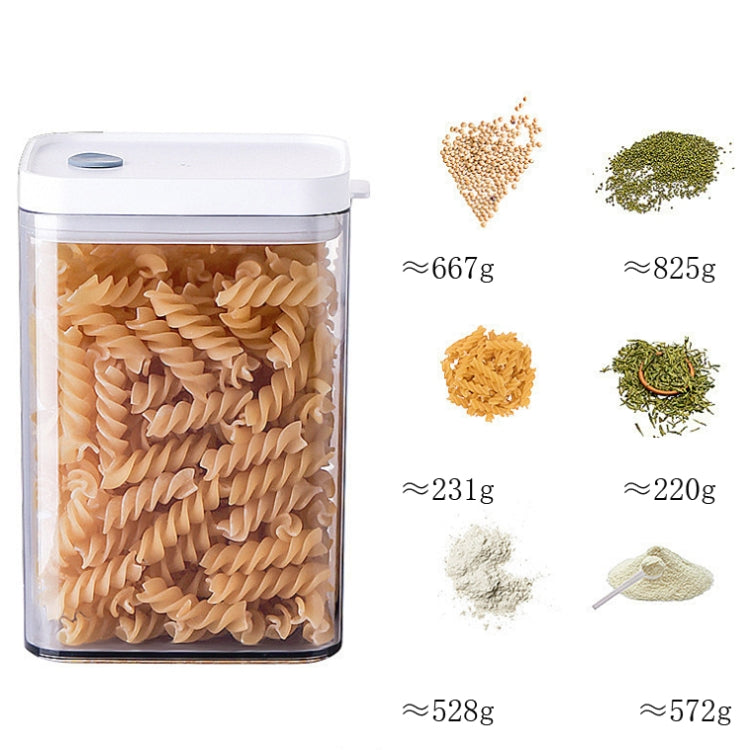 Household Coarse Grain Transparent Sealed Jar Food Grade Storage Jar Dried Fruit Snack Storage Jar with Lid, Capacity:1100ml by bashfashion