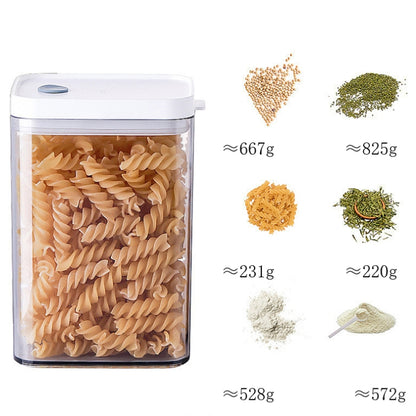 Household Coarse Grain Transparent Sealed Jar Food Grade Storage Jar Dried Fruit Snack Storage Jar with Lid, Capacity:1100ml by bashfashion