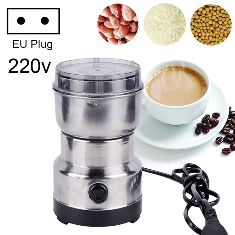 Multi-functional Coffee Grinder Stainless Electric Bean Grinder Herbal Medicine Grinding Machine, EU Plug by bashfashion
