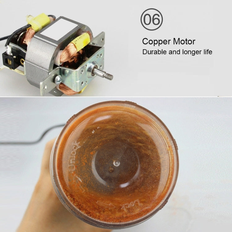 Multi-functional Coffee Grinder Stainless Electric Bean Grinder Herbal Medicine Grinding Machine, EU Plug by bashfashion