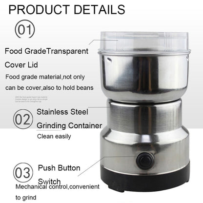 Multi-functional Coffee Grinder Stainless Electric Bean Grinder Herbal Medicine Grinding Machine, UK Plug by bashfashion