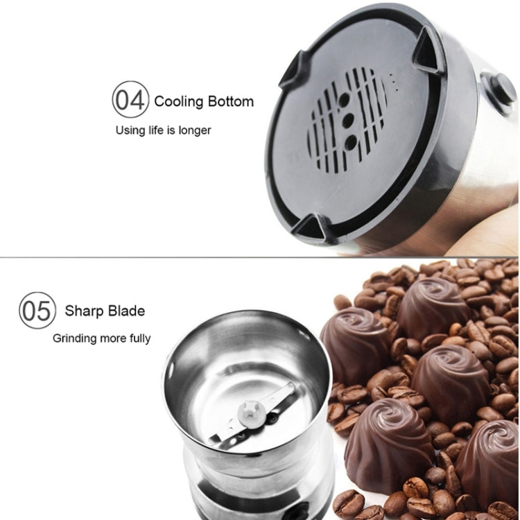 Multi-functional Coffee Grinder Stainless Electric Bean Grinder Herbal Medicine Grinding Machine, US Plug by bashfashion