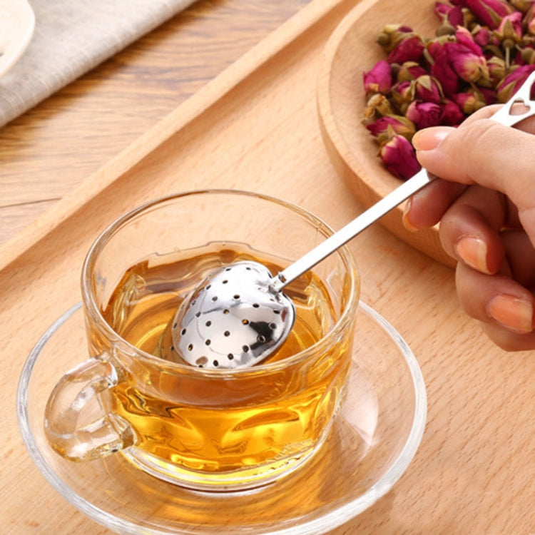 2 PCS Stainless Steel Practical Heart Shape Tea Infuser Spoon Strainer by bashfashion