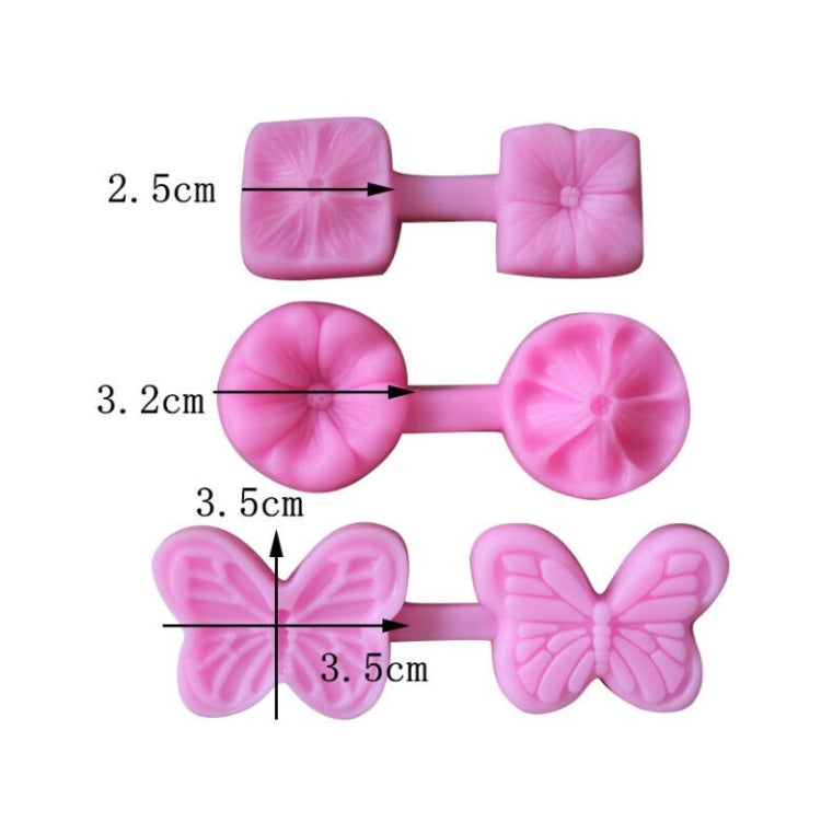 2 PCS Flower Texture Silicone Mould Petal Grain Road Four-Leaf Clover Two-Piece Pressed Ultra-Light Clay Soft Clay Tool(3 Sets) by bashfashion