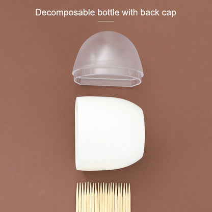 Household Living Room Egg Shape Magnetic Suction Toothpick Box Refrigerator Magnetite Toothpick Holder Random Color Delivery by bashfashion