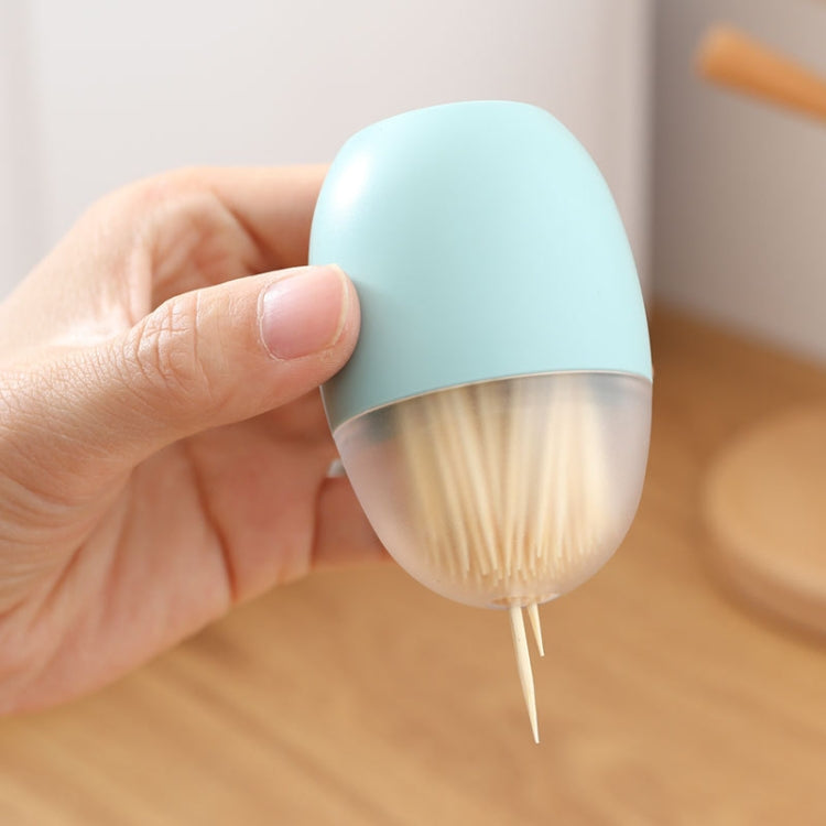 Household Living Room Egg Shape Magnetic Suction Toothpick Box Refrigerator Magnetite Toothpick Holder Random Color Delivery by bashfashion