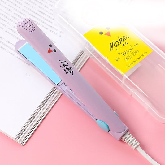Mini Professional Hair Tools Smoothing Corrugated Travel Straightening Irons(Light Purple Duck) by bashfashion