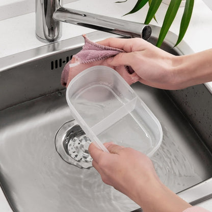 5 PCS Double Grid Kitchen Food Multigrain Sealed Jar Multifunctional Refrigerator Storage Box with Lid(Gray) by bashfashion