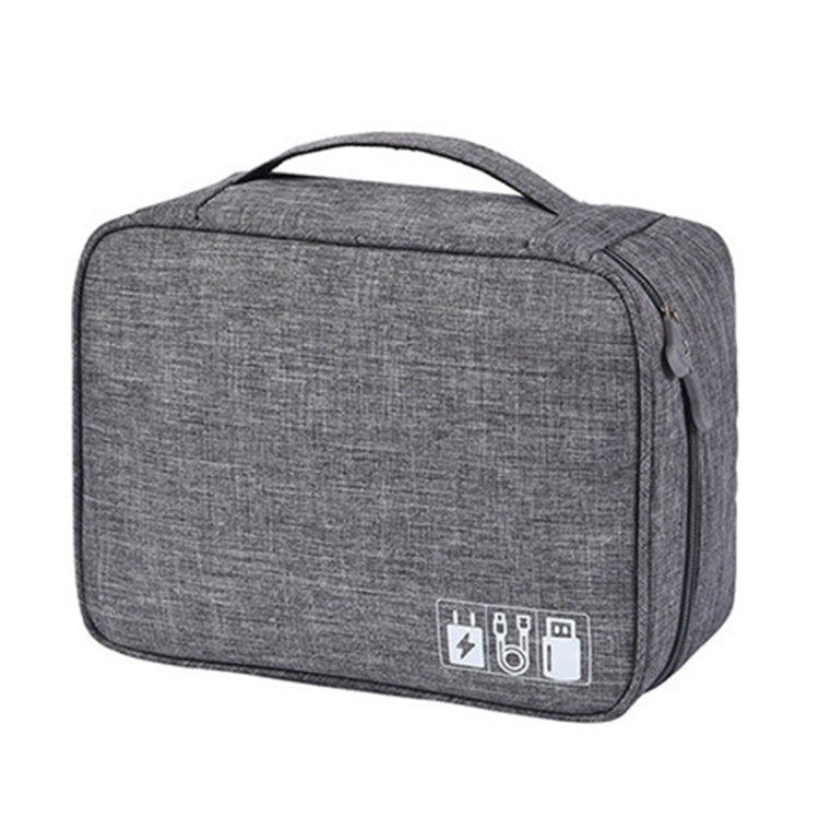 Digital Cable Bag Men Portable Travel Gadgets Pouch Power Cord Charger Headset Organizer(Gray) by bashfashion