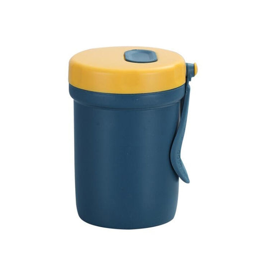 Creative Plastic Breakfast Drink Porridge Soup Anti-scald Microwave Oven Soup Cup(Navy Blue) by bashfashion