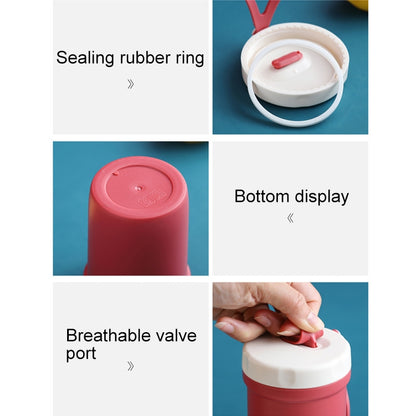 Creative Plastic Breakfast Drink Porridge Soup Anti-scald Microwave Oven Soup Cup(Red) by bashfashion