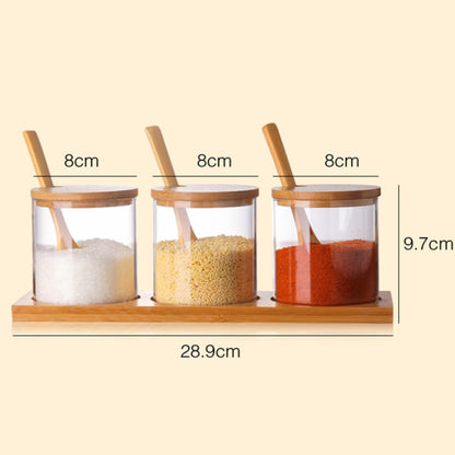 Creative Borosilicate Transparent Seasoning Jar Kitchen Supplies One Sets by bashfashion