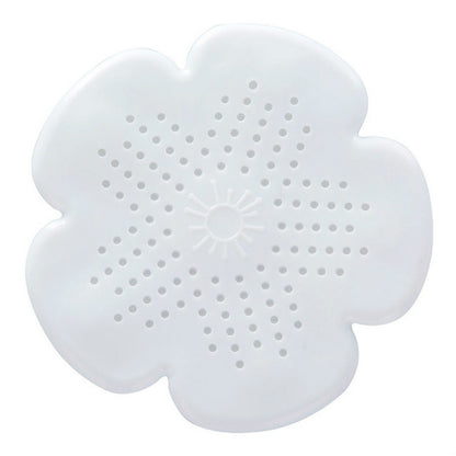 Flower Shape Bathroom Floor Drain Hair Stopper Filter Sink Strainer(White) by bashfashion