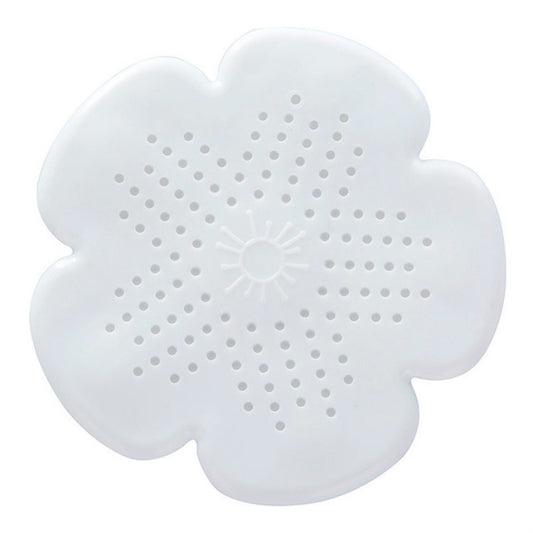 Flower Shape Bathroom Floor Drain Hair Stopper Filter Sink Strainer(White) by bashfashion